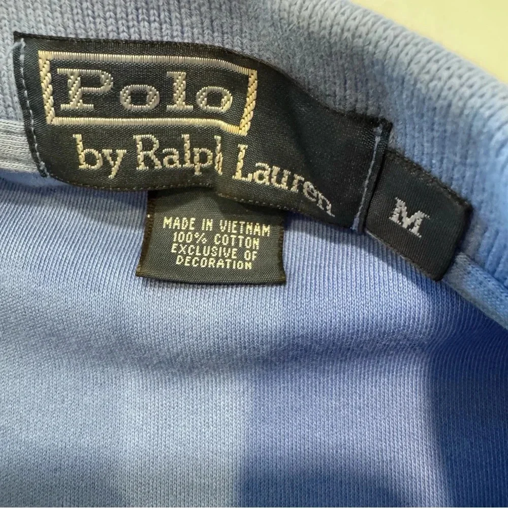 POLO RALPH LAUREN Classic Fit Men’s Polo Shirt Sz M Blue Yellow Pony logo